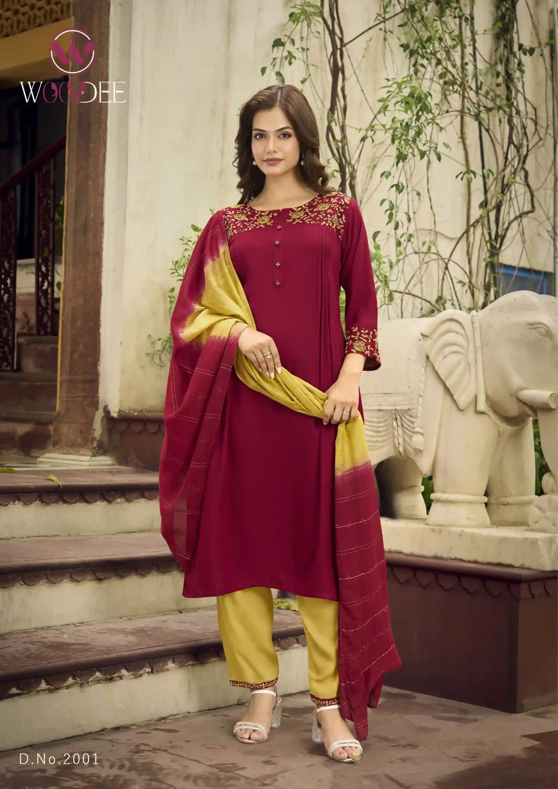 Woodee Golden Pearl Vol 2 Rayon Wholesale Readymade Salwar Suit Catalog — Wholesale Readymade Suit, MPA wholesale from Surat - Gallery Image 4